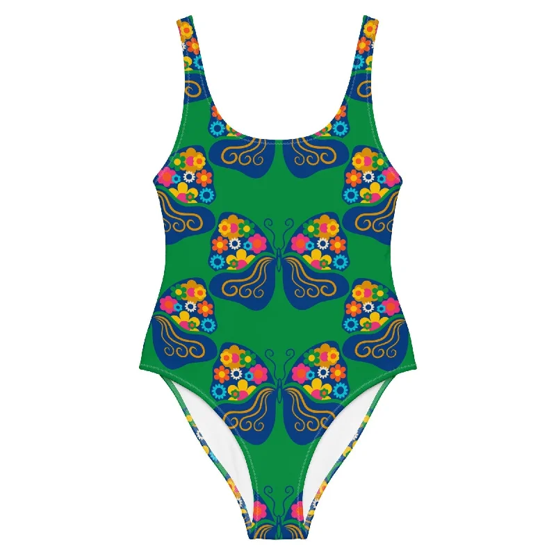 Price Smash FAB FLOVERYFLY green - One-Piece Swimsuit