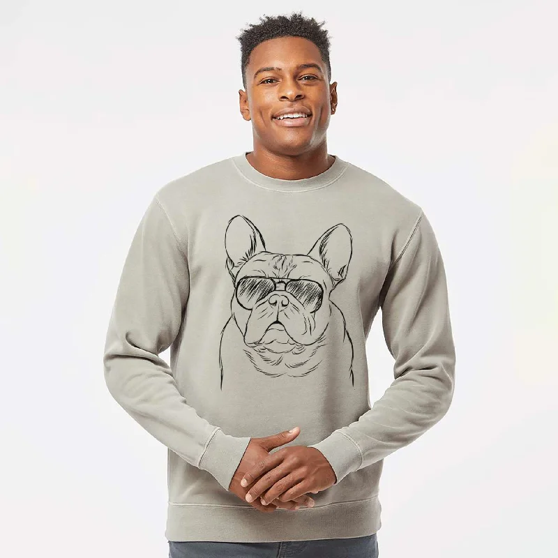 While Supplies Last gym ready hoodieAviator Fudge the French Bulldog - Unisex Pigment Dyed Crew Sweatshirt While Supplies Last gym ready hoodieAviator Fudge the French Bulldog - Unisex Pigment Dyed Crew Sweatshirt
