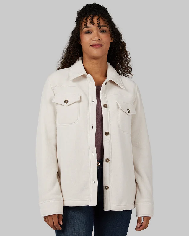 Savings Galore relaxed fit coatWOMEN'S VELVET SHERPA-LINED SHIRT JACKET