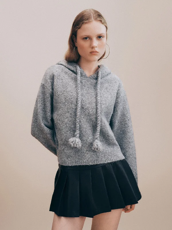 TIME-Limited Offer Hooded Loose Knitted T-Shirt