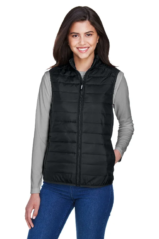 relaxed fit coatCore 365 Womens Prevail Packable Puffer Water Resistant Full Zip Vest - Black