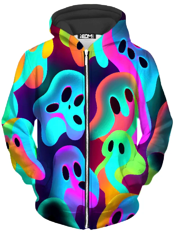 Buy Now trendy zip-up hoodieGhostly Unisex Zip-Up Hoodie