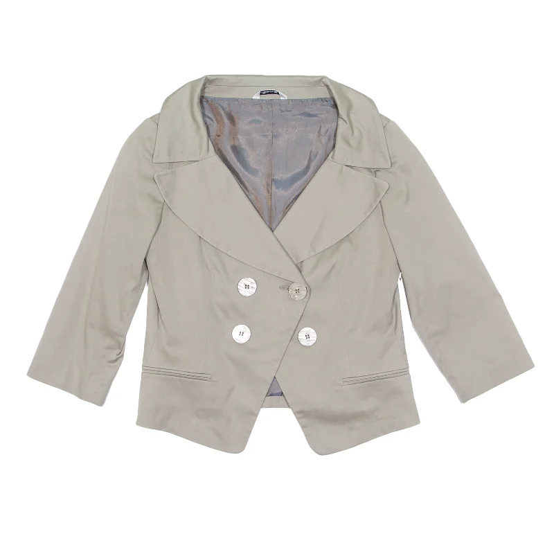 Super Sale classic bomber jacketPIU & PIU Italy Bolero Style Blazer Jacket Grey Womens S