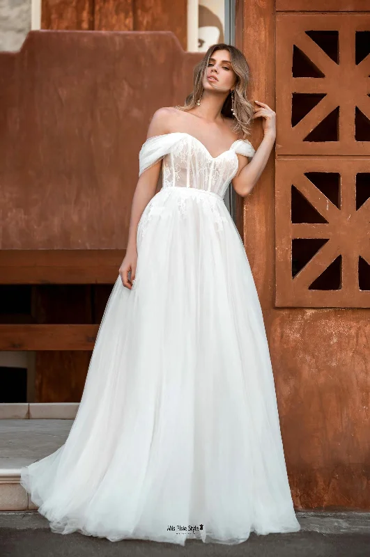 casual knit dressOff Shoulder Sleeves Summer Wedding Dress