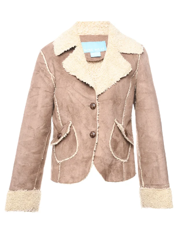 Price Drop Alert classic trench coatNine West Shearling Lining Midi Length Coat - M