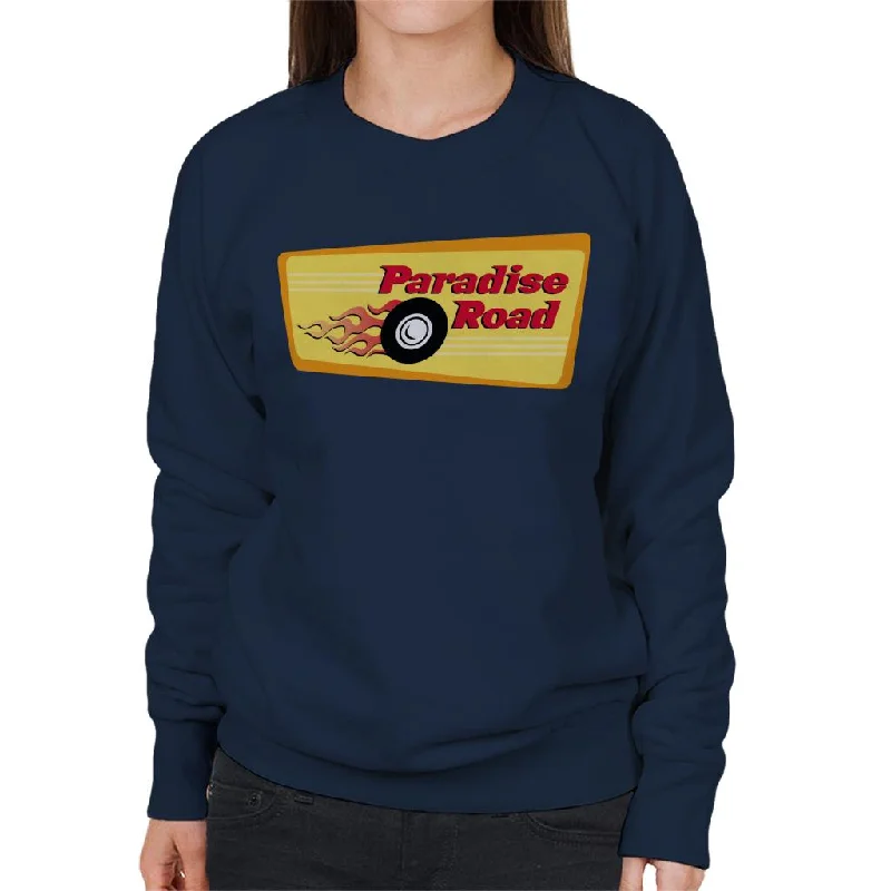 loose fit athletic hoodieAmerican Graffiti Paradise Road Women's Sweatshirt