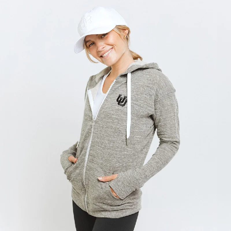 Overstock Utah Campus Zip-Up, Heather Grey