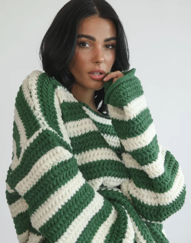Massive Deals Everton Sweater (Green/Cream)