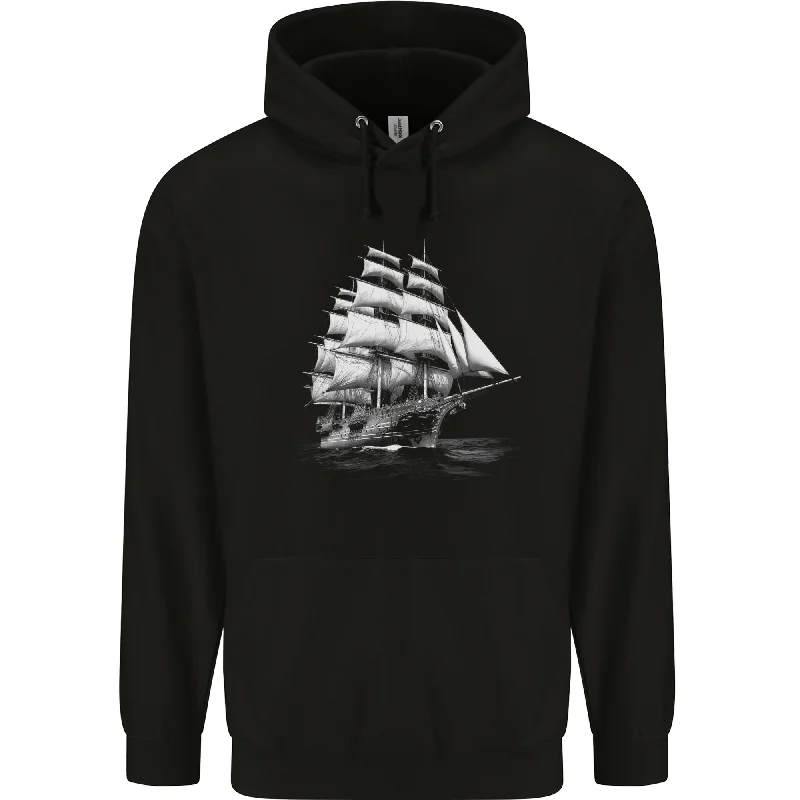 Unbeatable Prices cozy hoodieA Classic Sailing Ship Sailor Captain Navy Mens 80% Cotton Hoodie