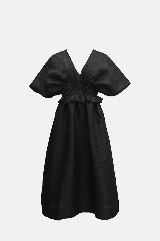 Massive Deals cool activewear hoodieElegi Solid S/Slv Dress Black