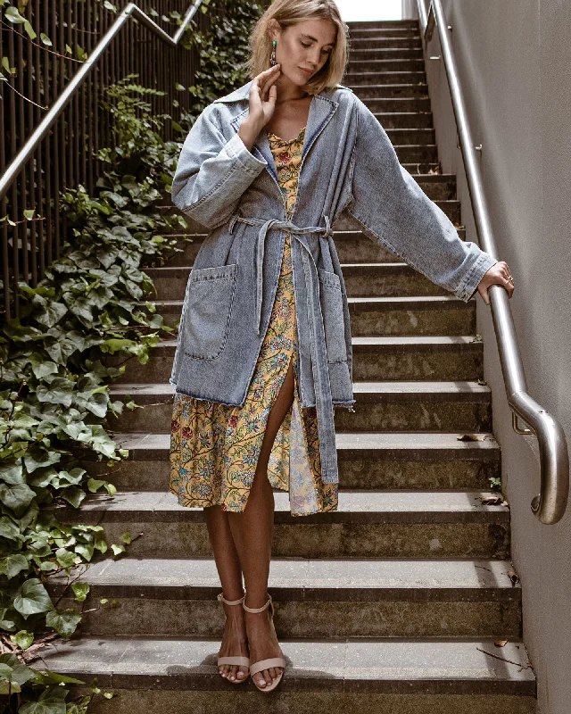 New Markdowns soft coatRelaxed Boyfriend Denim Jacket  - Indigo