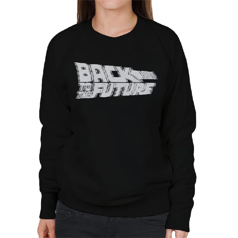 vibrant athletic hoodieBack to the Future Blurred White Logo Women's Sweatshirt