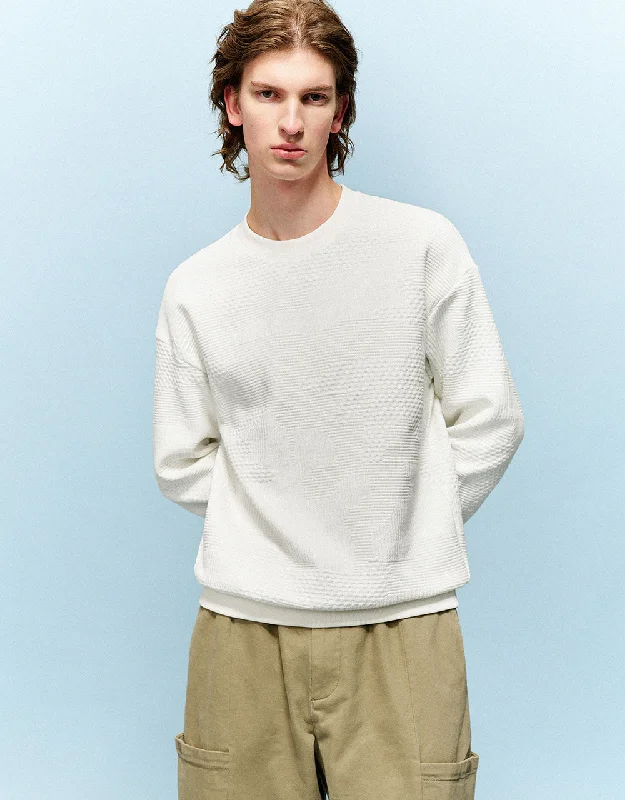 Lowest Prices Textured Crew Neck Sweatshirt