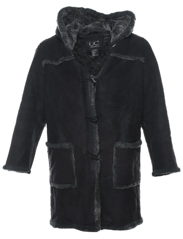 Massive Deals premium coatHooded Black Coat - XL