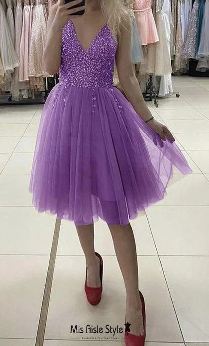 Best Deals denim dressdenim dressShort Beaded Sparkle Tulle Homecoming Dress