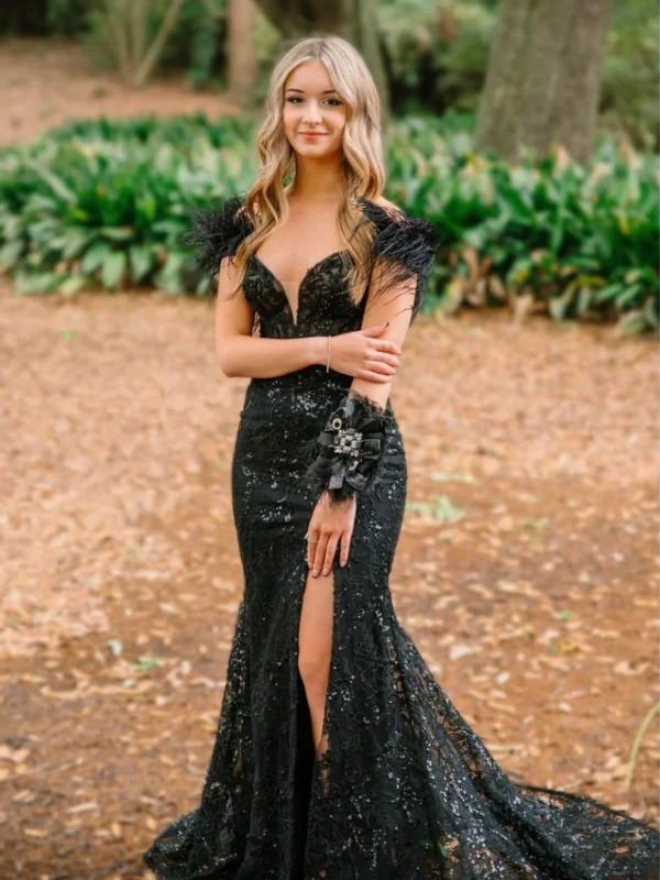 Clearance Sale wool dresswool dressOff Shoulder Mermaid Black Lace Long Prom Dresses with Train, V Neck Black Lace Formal Evening Dresses with High Slit SP3048 Clearance Sale wool dresswool dressOff Shoulder Mermaid Black Lace Long Prom Dresses with Train, V Neck Black Lace Formal Evening Dresses with High Slit SP3048