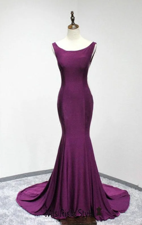 Mega Deal v-neck dressv-neck dressFit and Flare Low Back Purple Pageant Dress