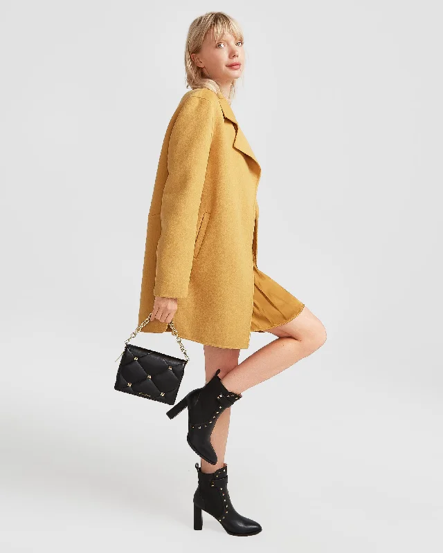 Act Fast wool coatNEW FIT Ex-Boyfriend Wool Blend Oversized Jacket - Antique Gold