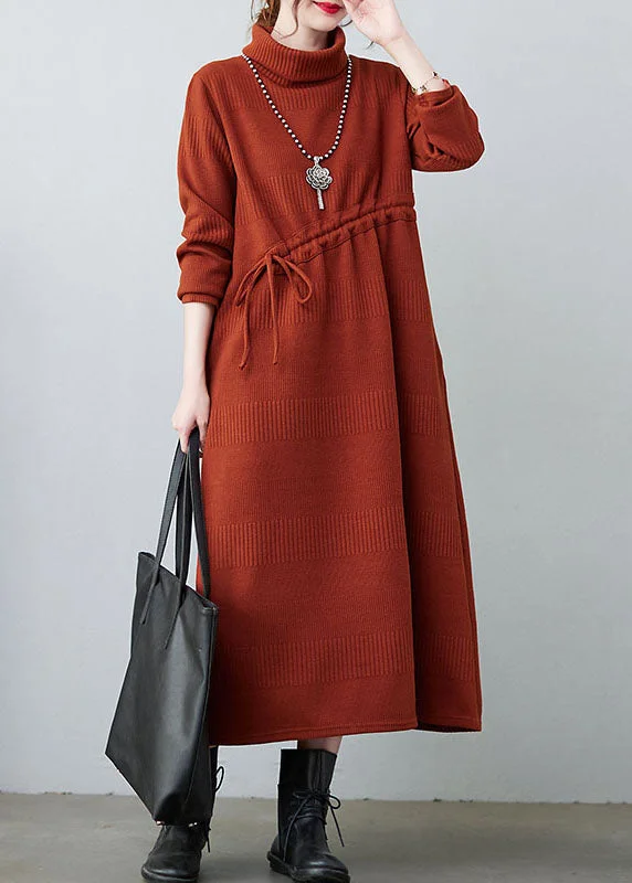 Great Bargains stylish dressstylish dressCaramel drawstring Knit Loose Dresses Winter Great Bargains stylish dressstylish dressCaramel drawstring Knit Loose Dresses Winter