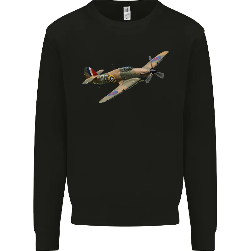 premium athletic sweatshirtA Hawker Hurricane Flying Solo Mens Sweatshirt Jumper