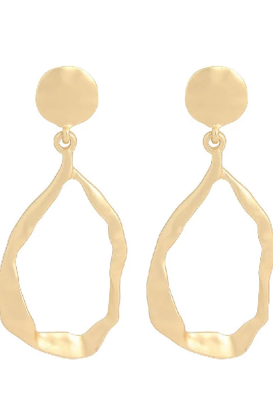 classic fit-and-flare dressDrop shape striking surface stylish simple atmospheric earrings 676473740910