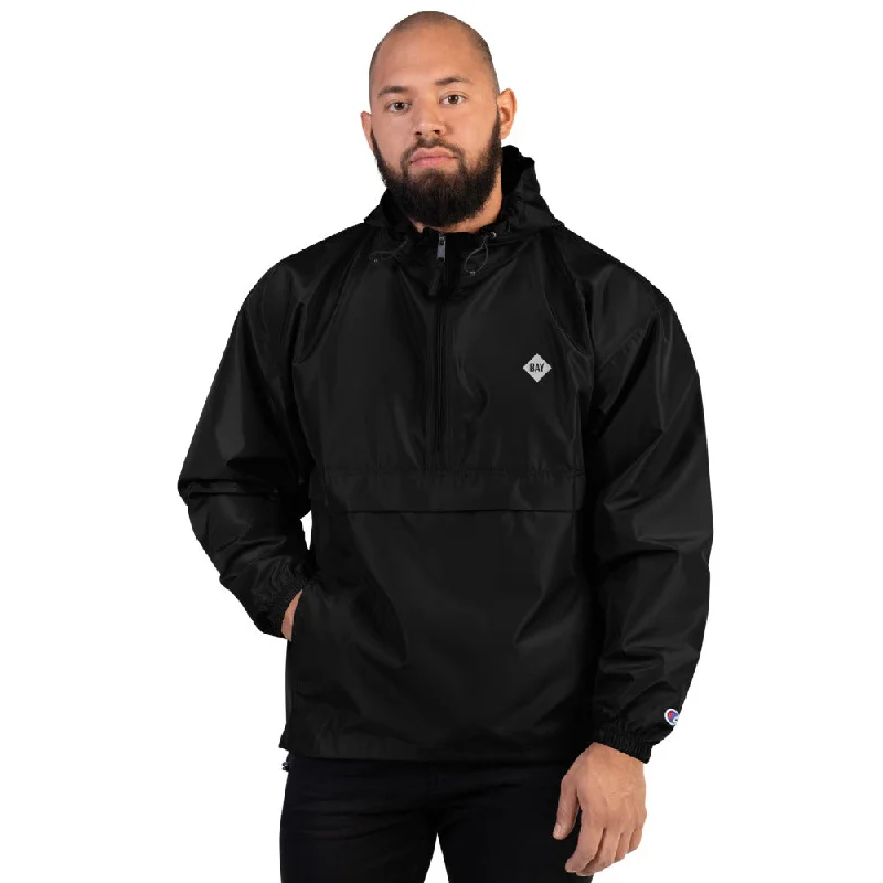 Price Reduction Bay Embroidered Champion Packable Jacket