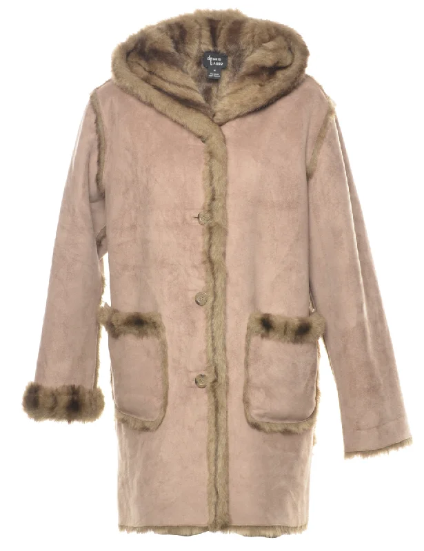 Great Bargains tailored coatFaux Fur Lining Knee Length Coat - M
