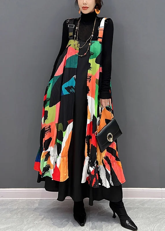 Stock Clearance elegant dresselegant dressCute Red Slash Neck Print Maxi Dress Fall