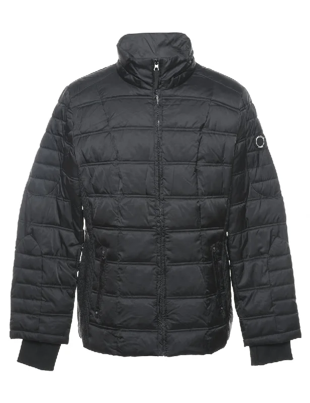 Unbeatable Prices stylish raincoatNautica Black Zip-Front Puffer Jacket - XL