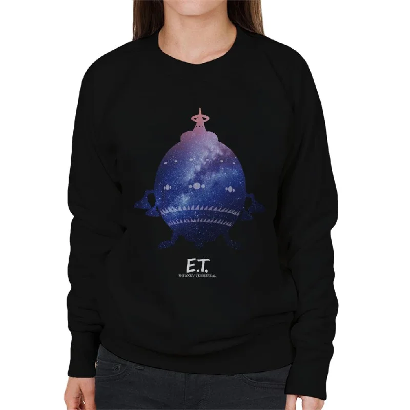 Crazy Deals fashionable workout wearE.T. Spacecraft Galactic Silhouette Women's Sweatshirt Crazy Deals fashionable workout wearE.T. Spacecraft Galactic Silhouette Women's Sweatshirt