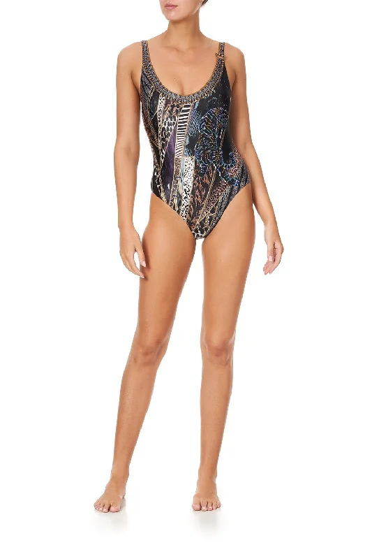 YEAR-End Clearance SCOOP ONE PIECE WITH TRIM LADY STARDUST
