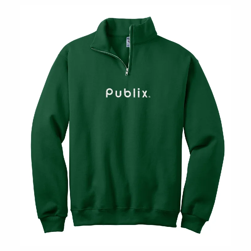 Quick Sale fashion-forward coatCadet Collar Fleece Sweatshirt - Forest Green