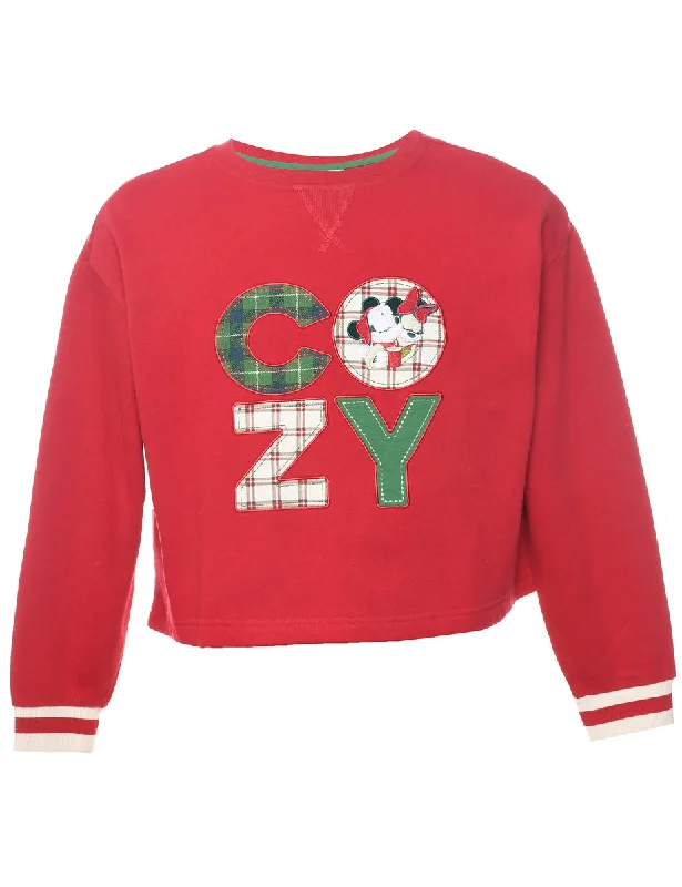 Flash Deals outdoor adventure coatFestive Season Christmas Sweatshirt - M