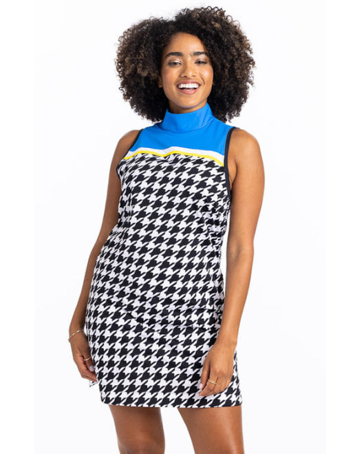 The Best Prices casual summer dresscasual summer dressKinona Smolder Shoulder Dress - Houndstooth Black