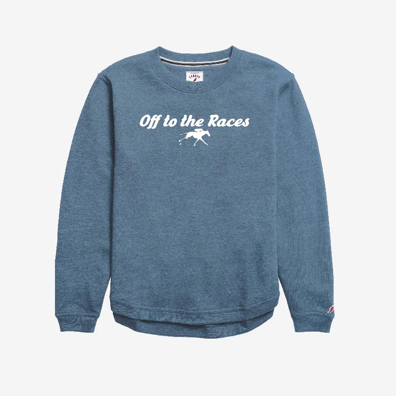 Epic Deals League Keeneland Women's Off To The Races Victory Springs Crewneck