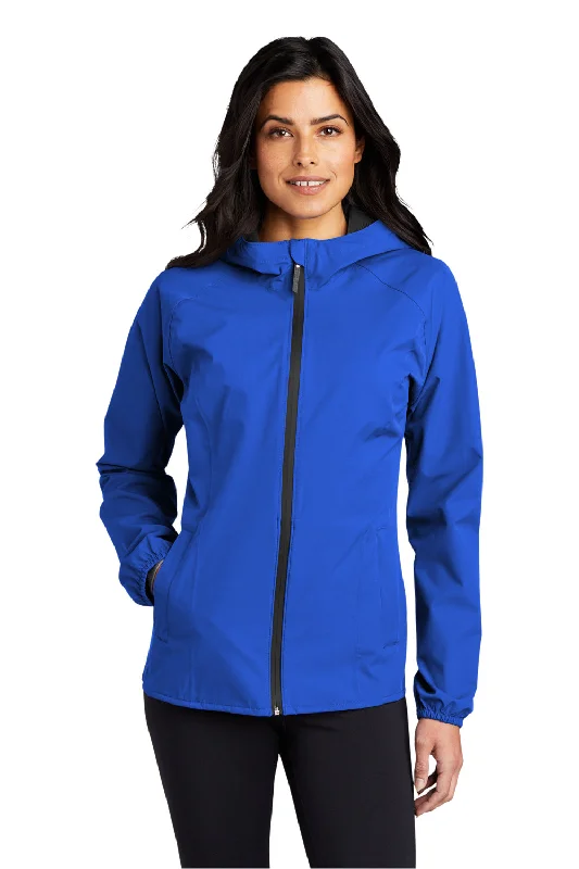 Stock Up and Save lightweight coatPort Authority Womens Essential Waterproof Full Zip Hooded Rain Jacket - True Royal Blue