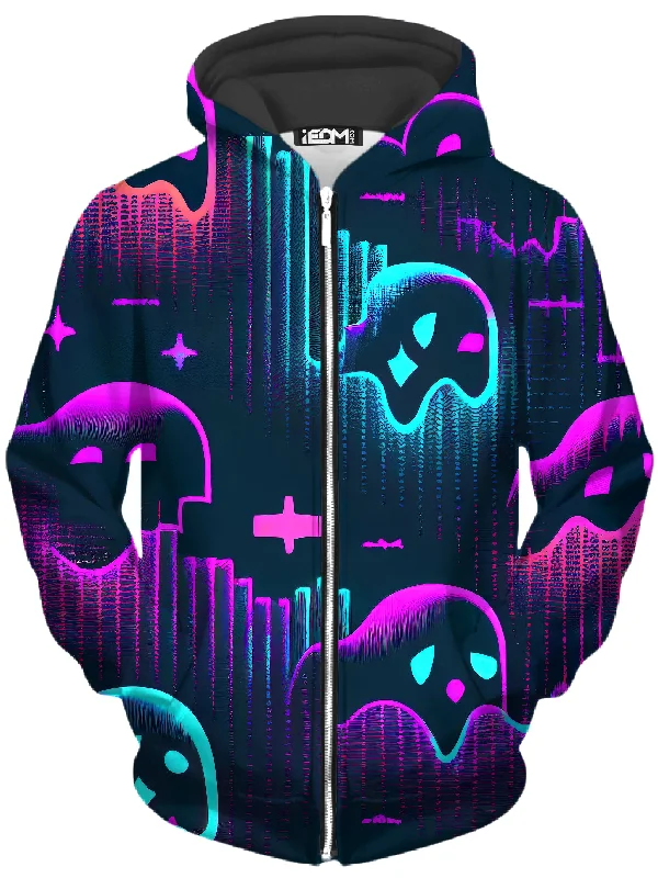 Deal Dash stylish hoodie for womenGhost Melt Unisex Zip-Up Hoodie