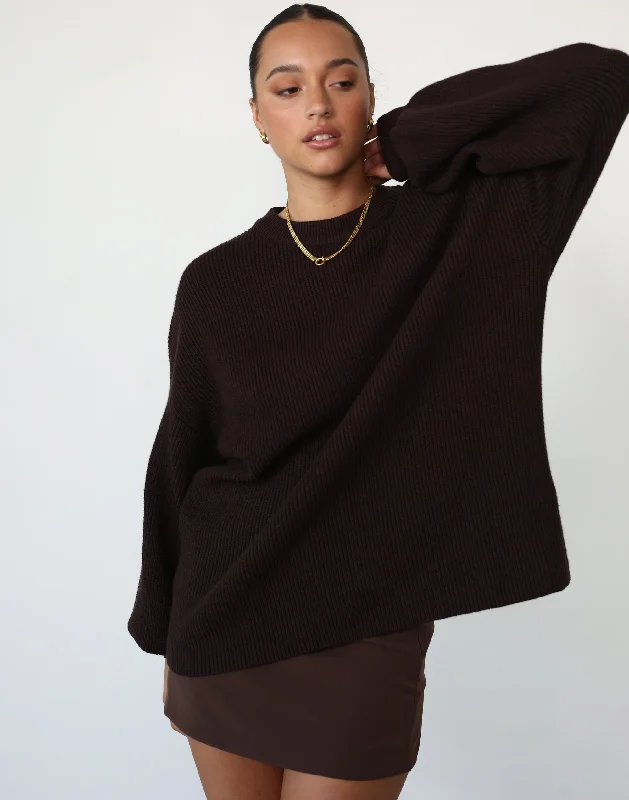 Exclusive Deal Cody Oversized Jumper (Chocolate)