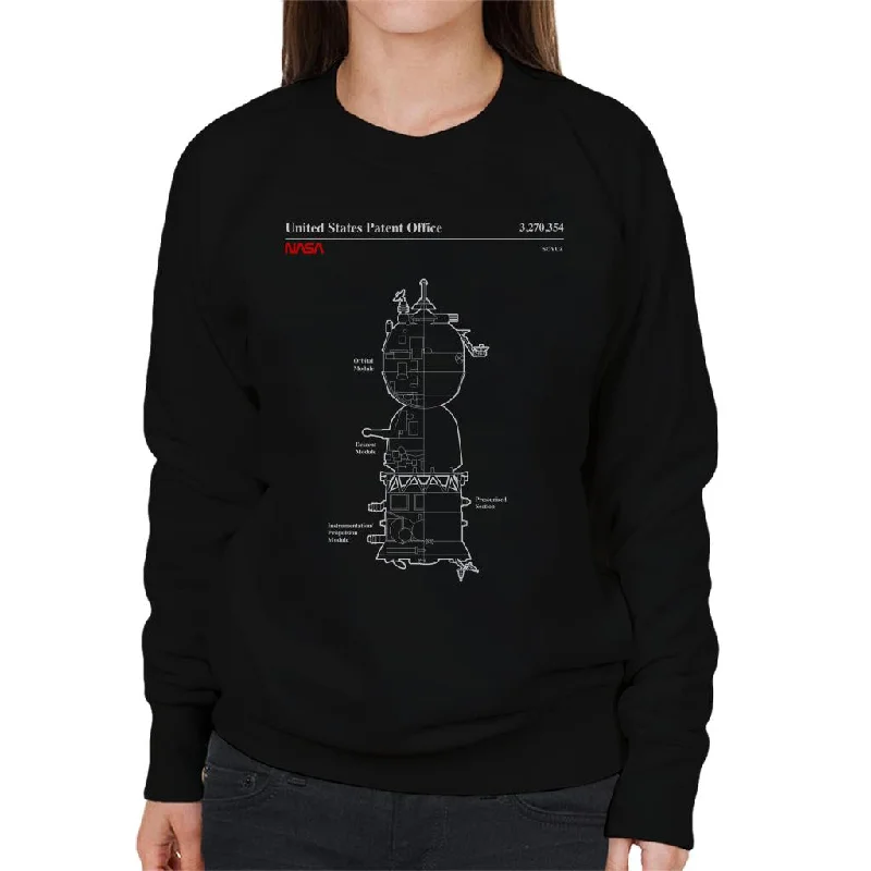 Year-End Sale graphic gym sweatshirtNASA Soyuz Spacecraft Blueprint Women's Sweatshirt Year-End Sale graphic gym sweatshirtNASA Soyuz Spacecraft Blueprint Women's Sweatshirt