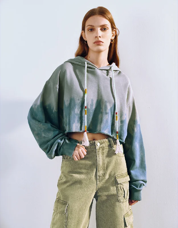 Deep Discounts Printed Hooded Sweatshirt