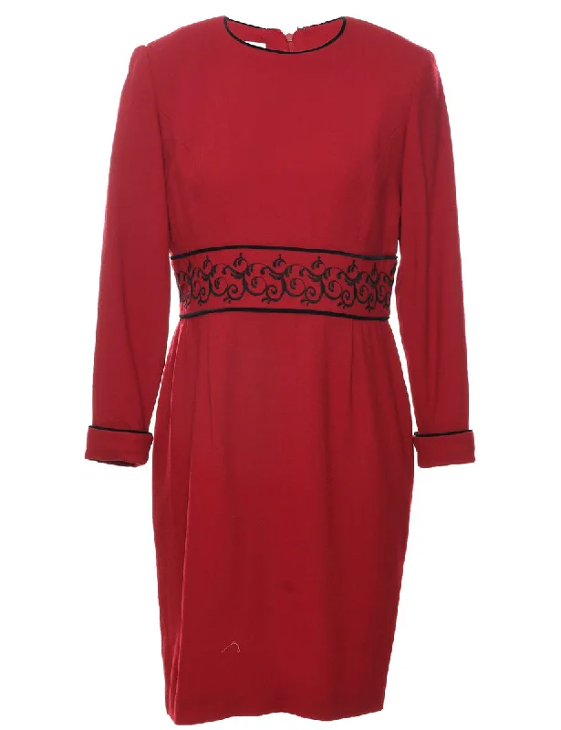 Can't Miss insulated trench coatRed Dress - M