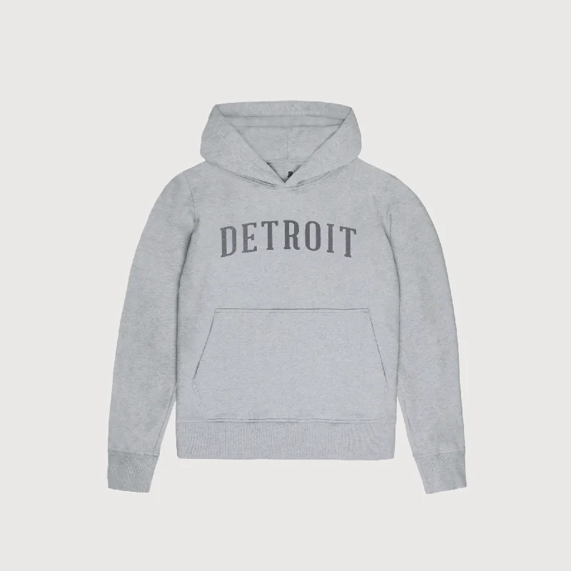 cozy pullover hoodieWomen's Classic Detroit Hoodie - Heather Grey