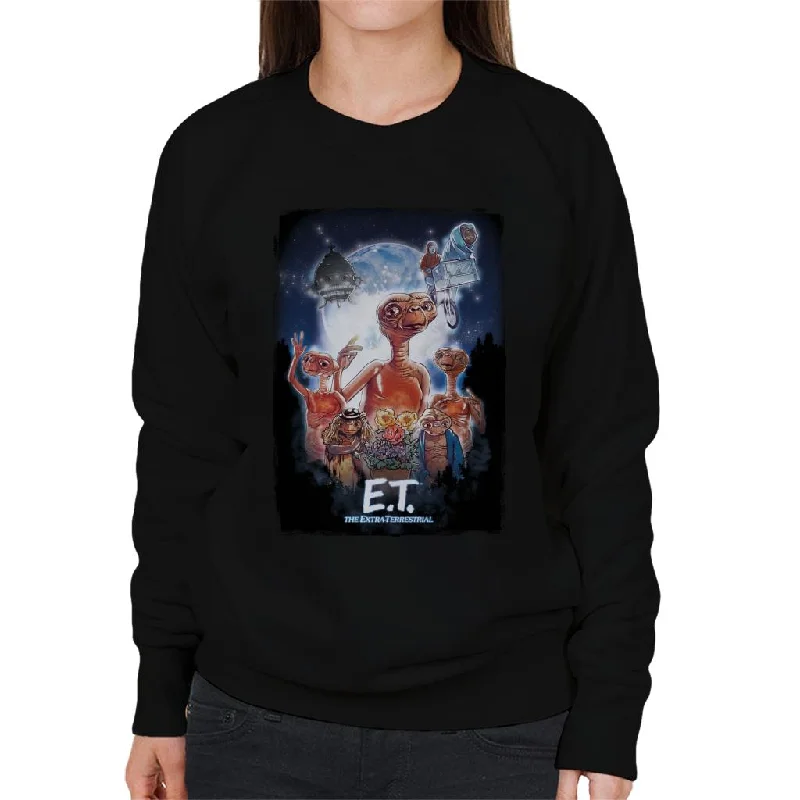 Exclusive Offers functional sports hoodieE.T. The Extra Terrestrial Cinematic Poster Montage Women's Sweatshirt Exclusive Offers functional sports hoodieE.T. The Extra Terrestrial Cinematic Poster Montage Women's Sweatshirt