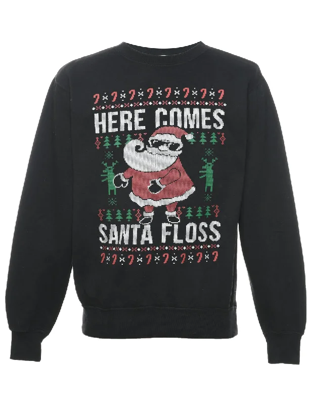 Markdowns oversized puffer coatSanta Claus Christmas Sweatshirt - S