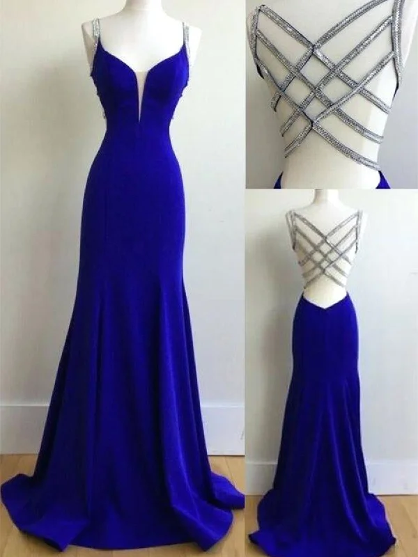 Unbeatable Prices pleated maxi dresspleated maxi dressCharming V Neck Mermaid Royal Blue Long Prom Dresses, Royal Blue Formal Dresses, Evening Dresses