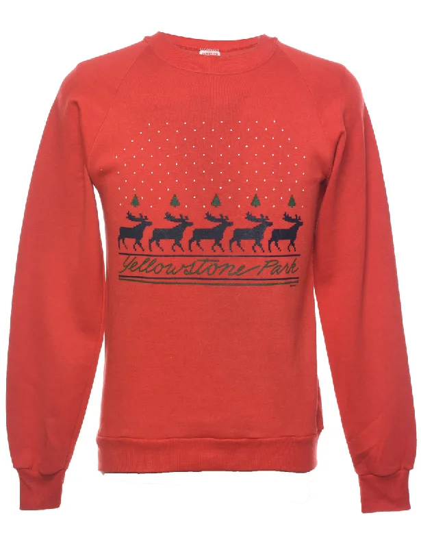 Quick Sale lightweight coatReindeer Christmas Sweatshirt - M