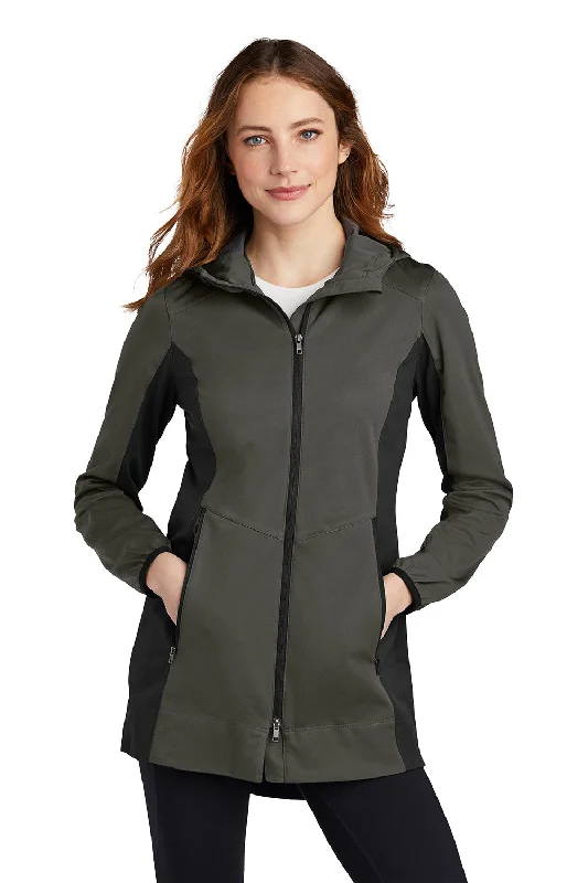 Exclusive Savings sleek and warm coatPort Authority Womens Active Wind & Water Resistant Full Zip Hooded Jacket - Steel Grey/Deep Black Exclusive Savings sleek and warm coatPort Authority Womens Active Wind & Water Resistant Full Zip Hooded Jacket - Steel Grey/Deep Black
