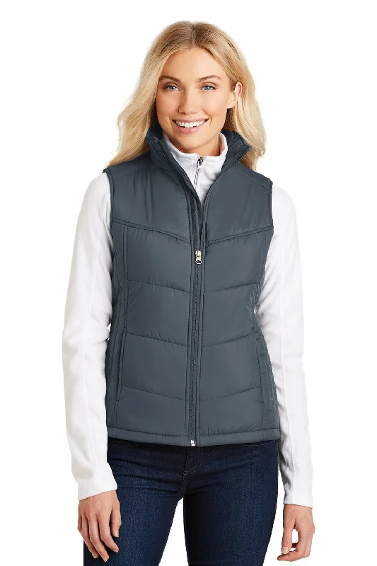 Inventory Reduction tailored blazer coatPort Authority Womens Wind & Water Resistant Full Zip Puffy Vest - Dark Slate Grey Inventory Reduction tailored blazer coatPort Authority Womens Wind & Water Resistant Full Zip Puffy Vest - Dark Slate Grey