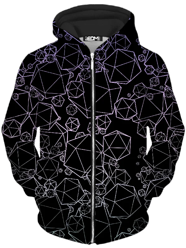 Great Deals simple hoodieIcosahedron Madness Cold Unisex Zip-Up Hoodie