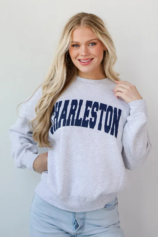 Now or Never minimaLight Heather Grey/Navy Charleston Sweatshirt